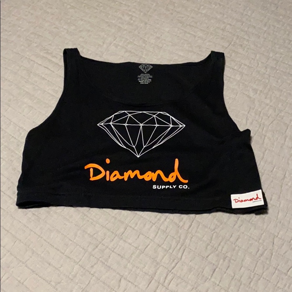 Diamond loose crop top